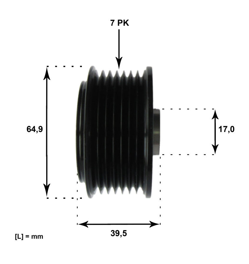 Koło pasowe alternatora WRC OAP7149
