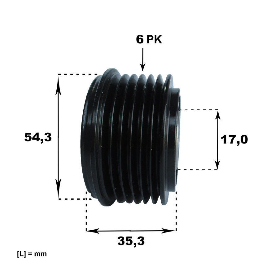 Koło pasowe alternatora WRC OAP7030