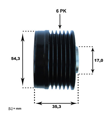 Koło pasowe alternatora WRC OAP7034