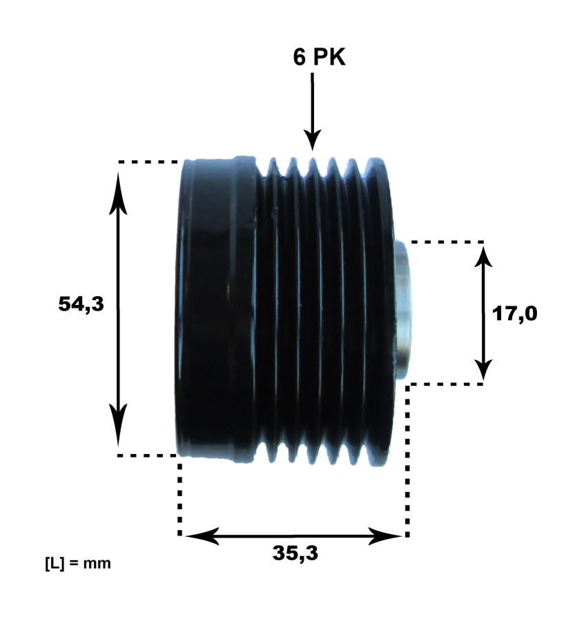 Koło pasowe alternatora WRC OAP7034