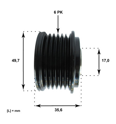 Koło pasowe alternatora WRC OAP7049