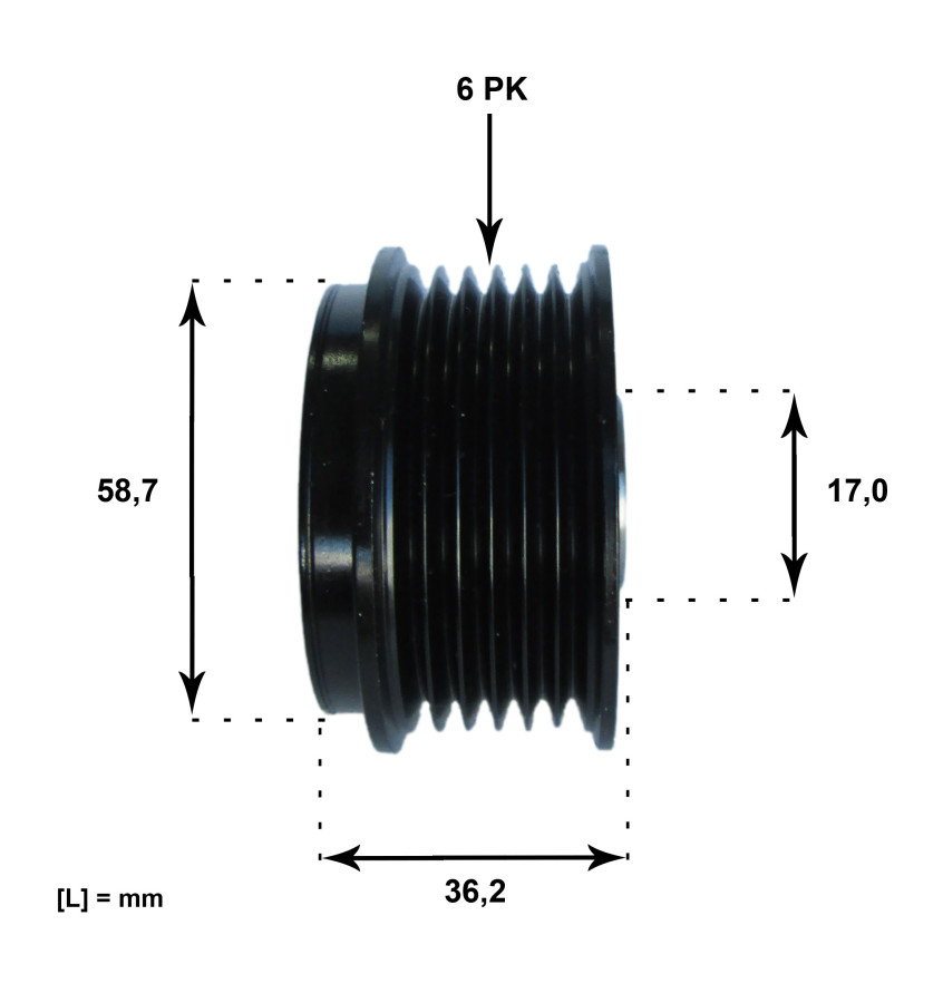 Koło pasowe alternatora WRC OAP7051