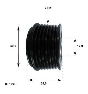 Koło pasowe alternatora WRC OAP7070