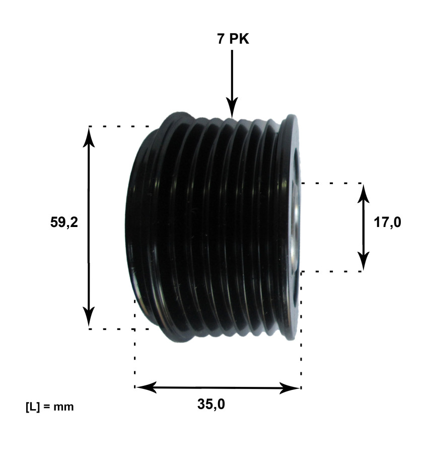Koło pasowe alternatora WRC OAP7070