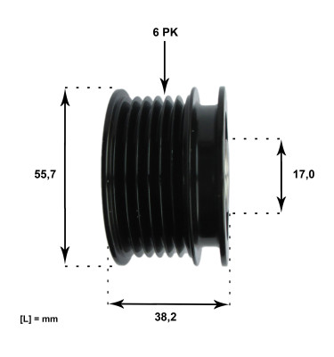 Koło pasowe alternatora WRC OAP7072