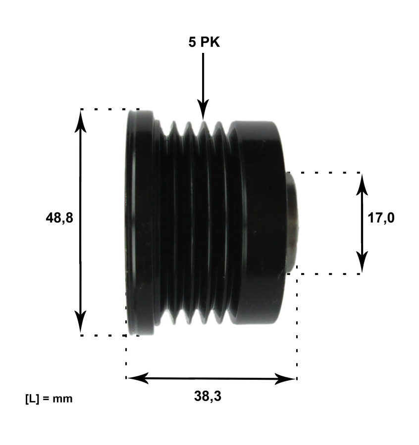 Koło pasowe alternatora WRC OAP7082