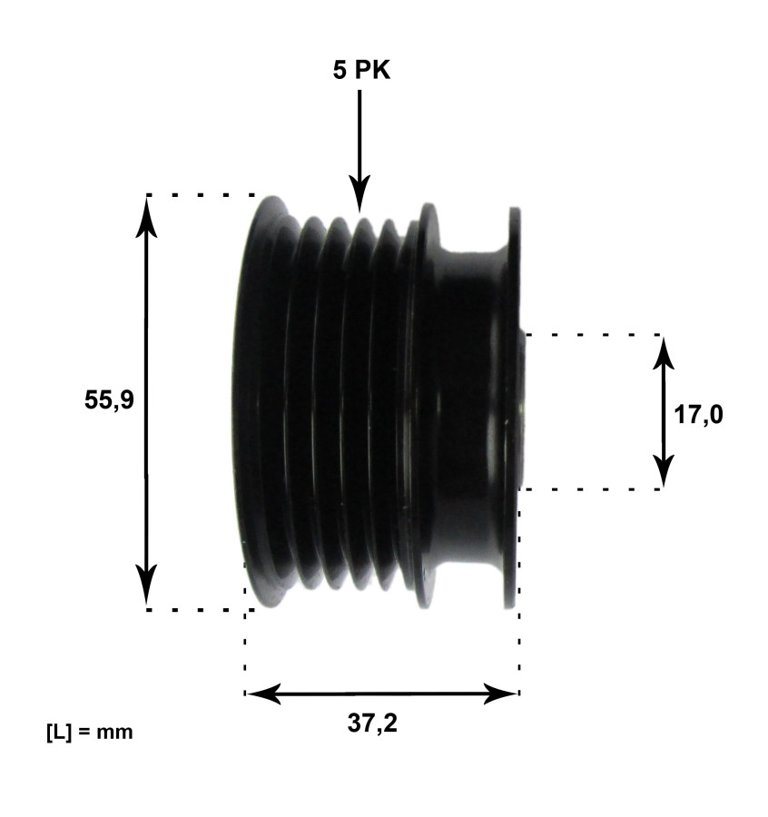 Koło pasowe alternatora WRC OAP7108