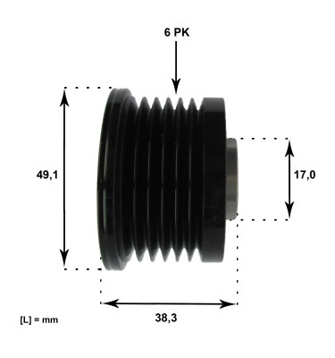 Koło pasowe alternatora WRC OAP7081