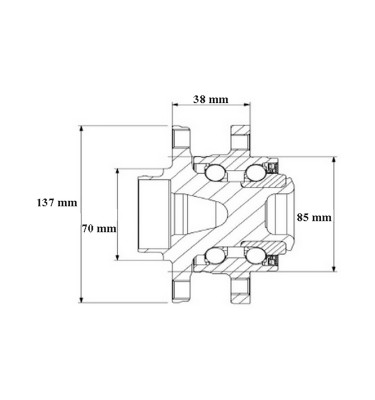 WRC Vorderradlager Nabe 4600021
