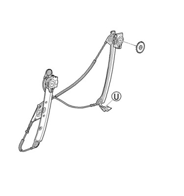 Podnośnik szyby prawy przód elektryczny WRC 6500181
