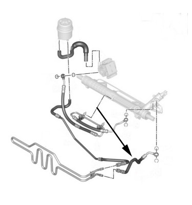 Przewód układu wspomagania powrotny WRC 5722003