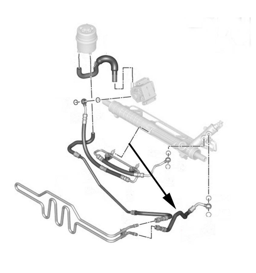 Przewód układu wspomagania powrotny WRC 5722003