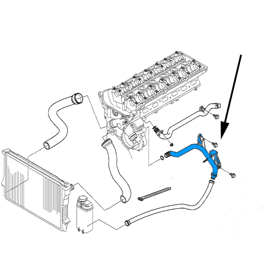 Przewód układu chłodzenia WRC 5740060