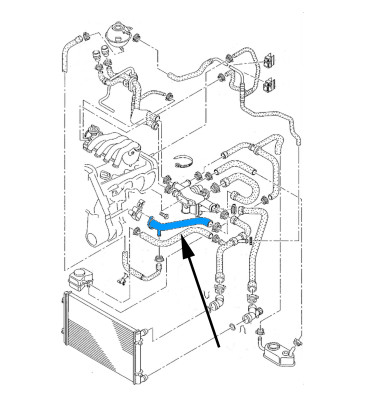 Przewód układu chłodzenia WRC 5740066