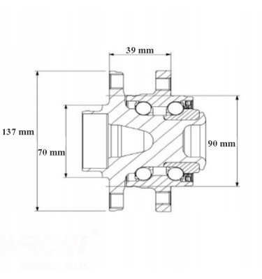 WRC Vorderradlager Nabe 4600023
