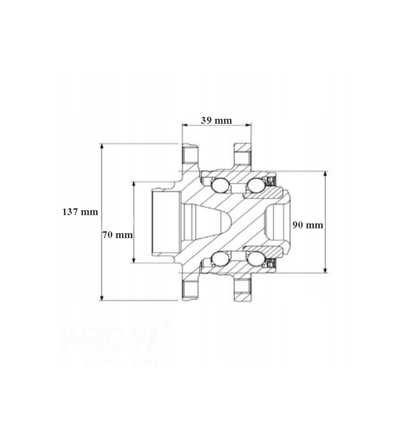 WRC Vorderradlager Nabe 4600023